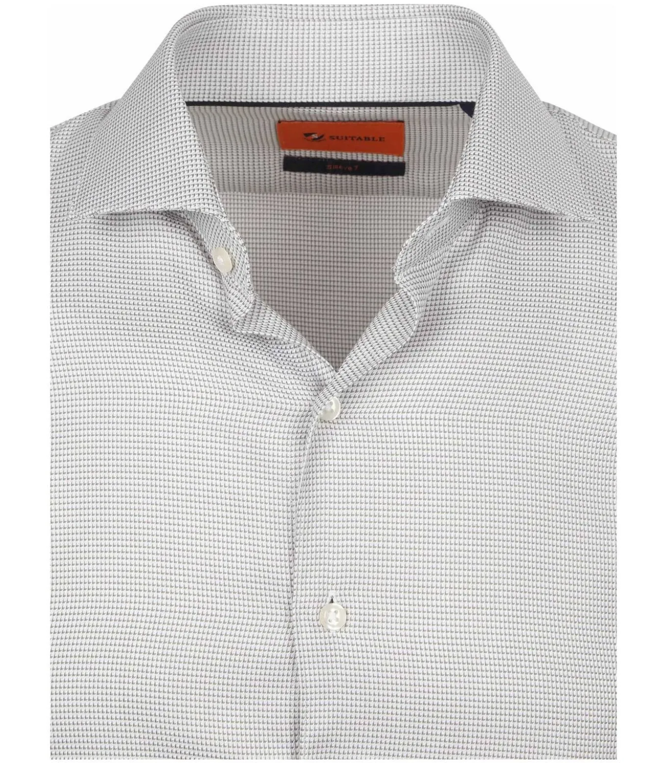 Overhemd Extra Lange Mouwen Print Taupe
