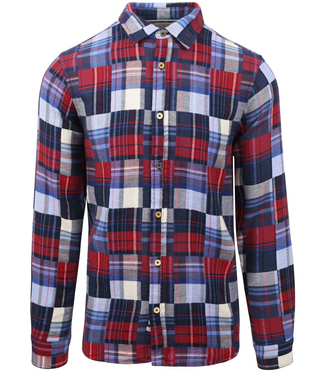 Overhemd Geruit Flanel Blauw