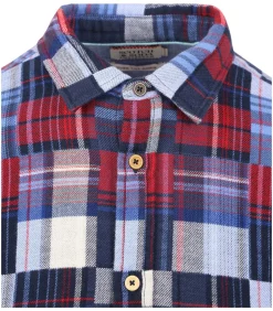 Overhemd Geruit Flanel Blauw