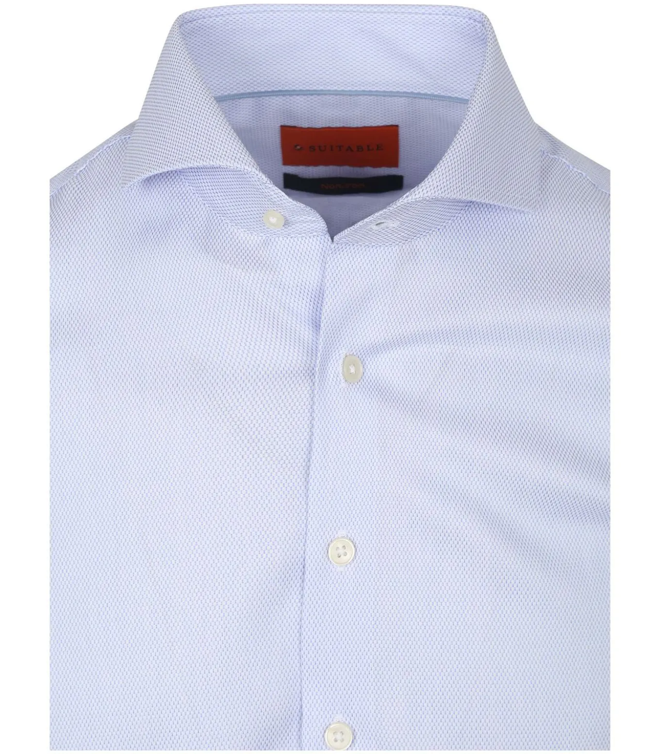 Overhemd Jacquard Luxe Lichtblauw