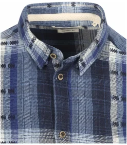 Overhemd Leif Ruit Indigo