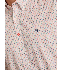 Overhemd met lange mouwen en geometrisch patroon