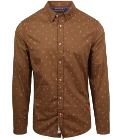 Overhemd Print Bruin