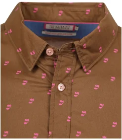 Overhemd Print Bruin