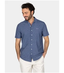 Overhemd Short Sleeve Jake Blauw
