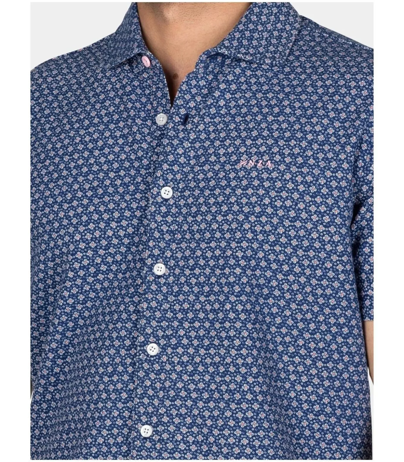 Overhemd Short Sleeve Jake Blauw