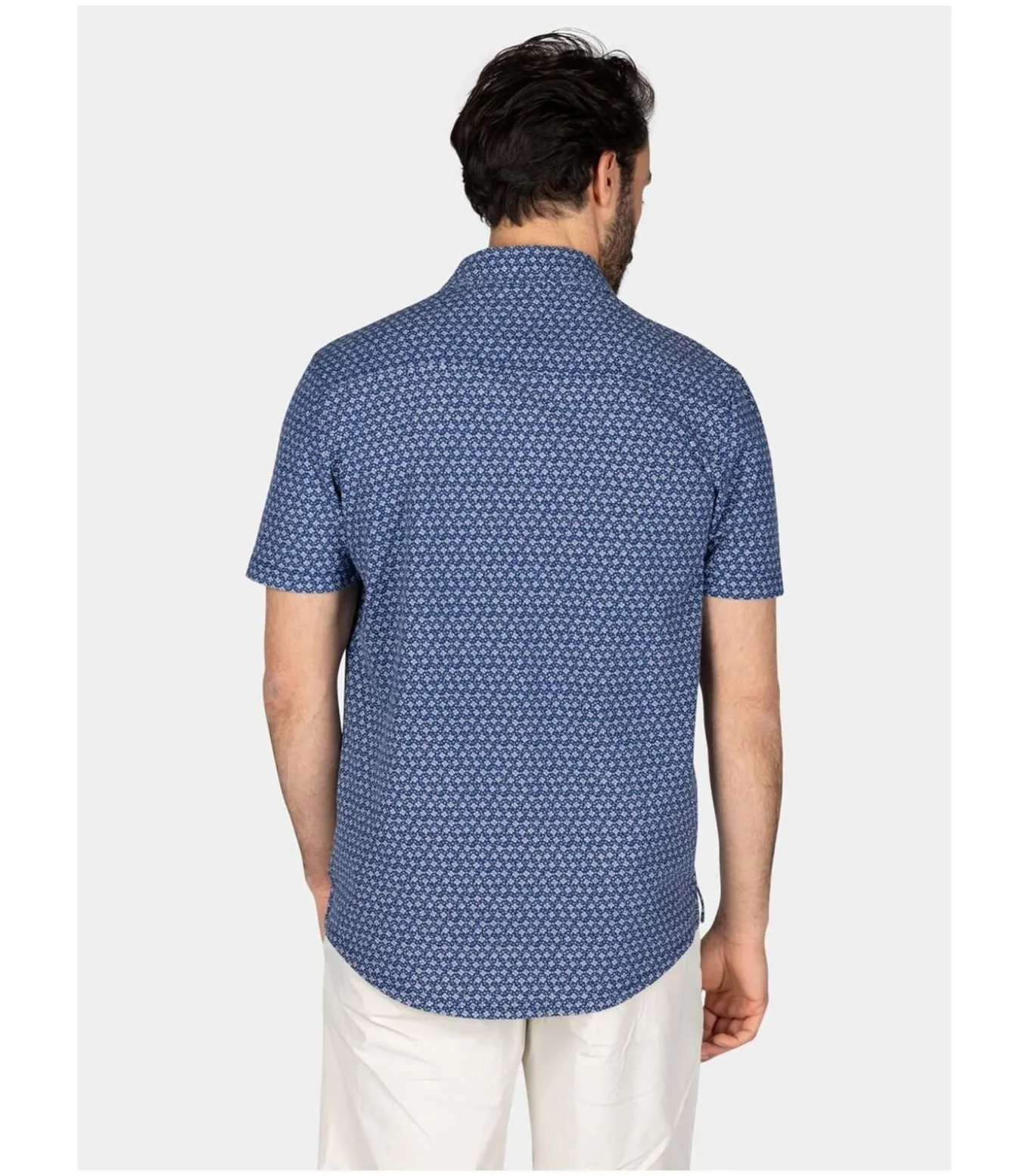 Overhemd Short Sleeve Jake Blauw