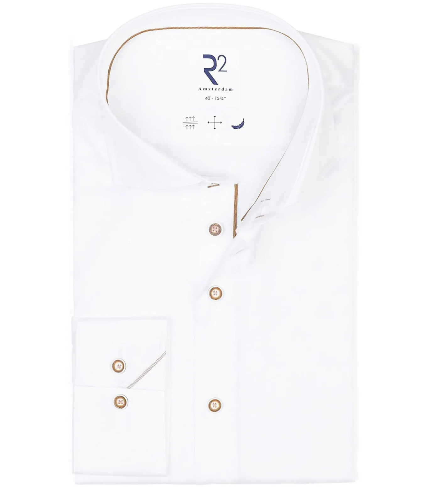 Overhemd Twill Wit