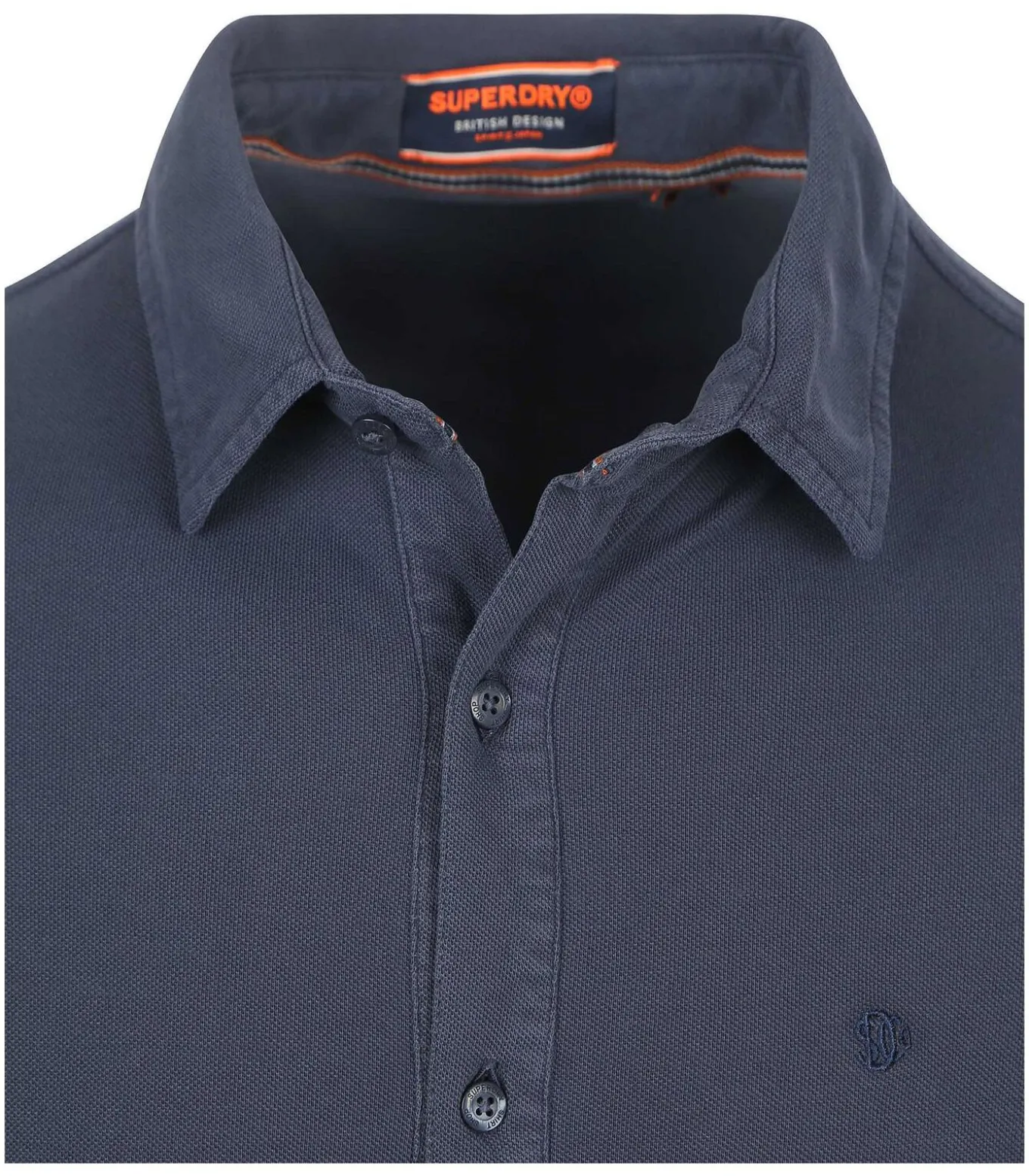 Overhemd Vintage Destroy Pique Sailing Navy