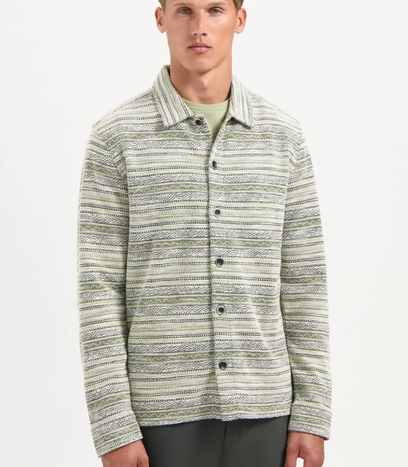 Overshirt in gebreide stof