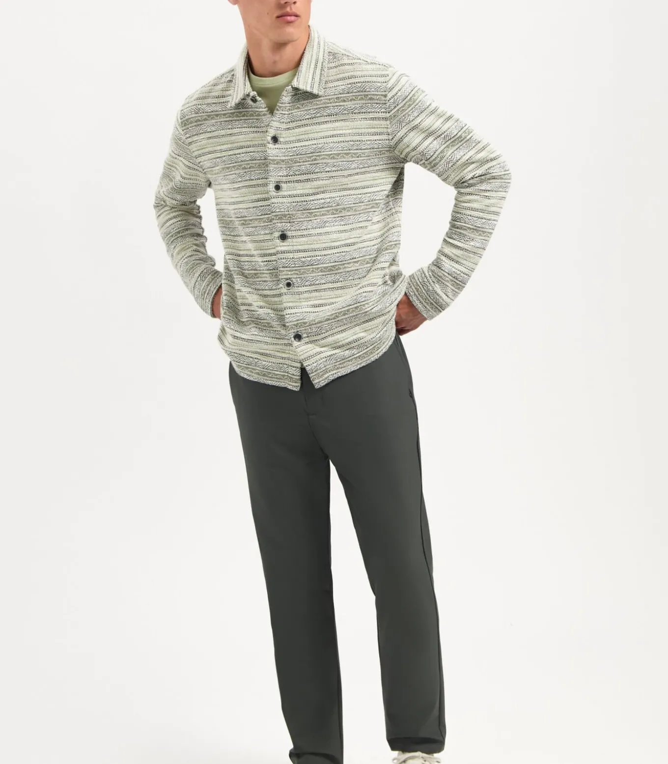 Overshirt in gebreide stof