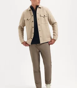 Overshirt in melange met grote borstzakken