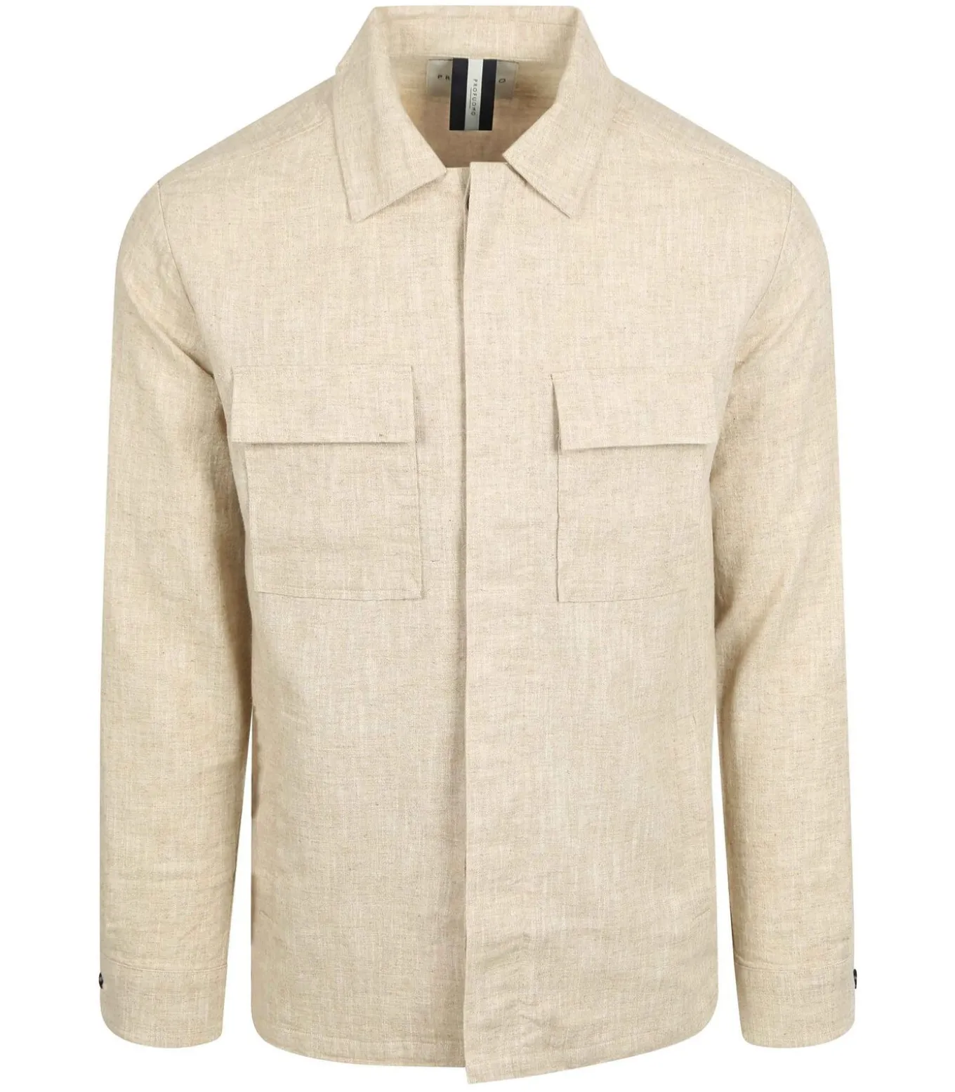 Overshirt Linnen Blend Beige