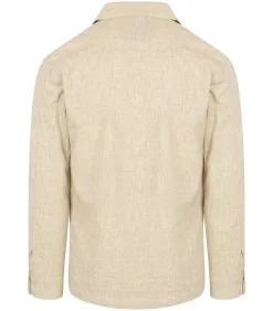 Overshirt Linnen Blend Beige