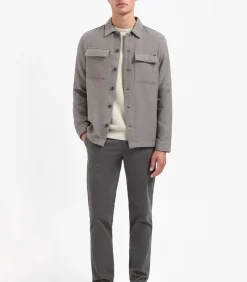 Overshirt met knopen in bouclestof