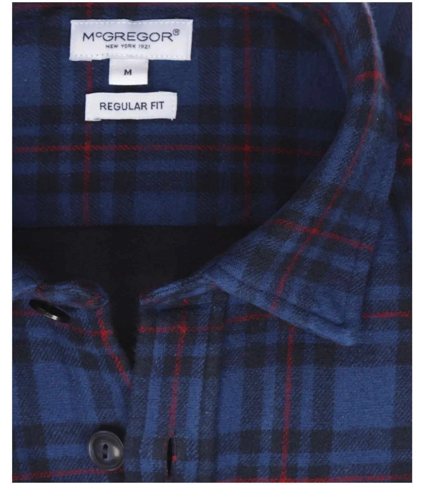Overshirt Tartan Ruit Donkerblauw