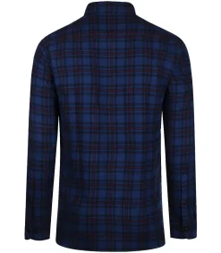 Overshirt Tartan Ruit Donkerblauw