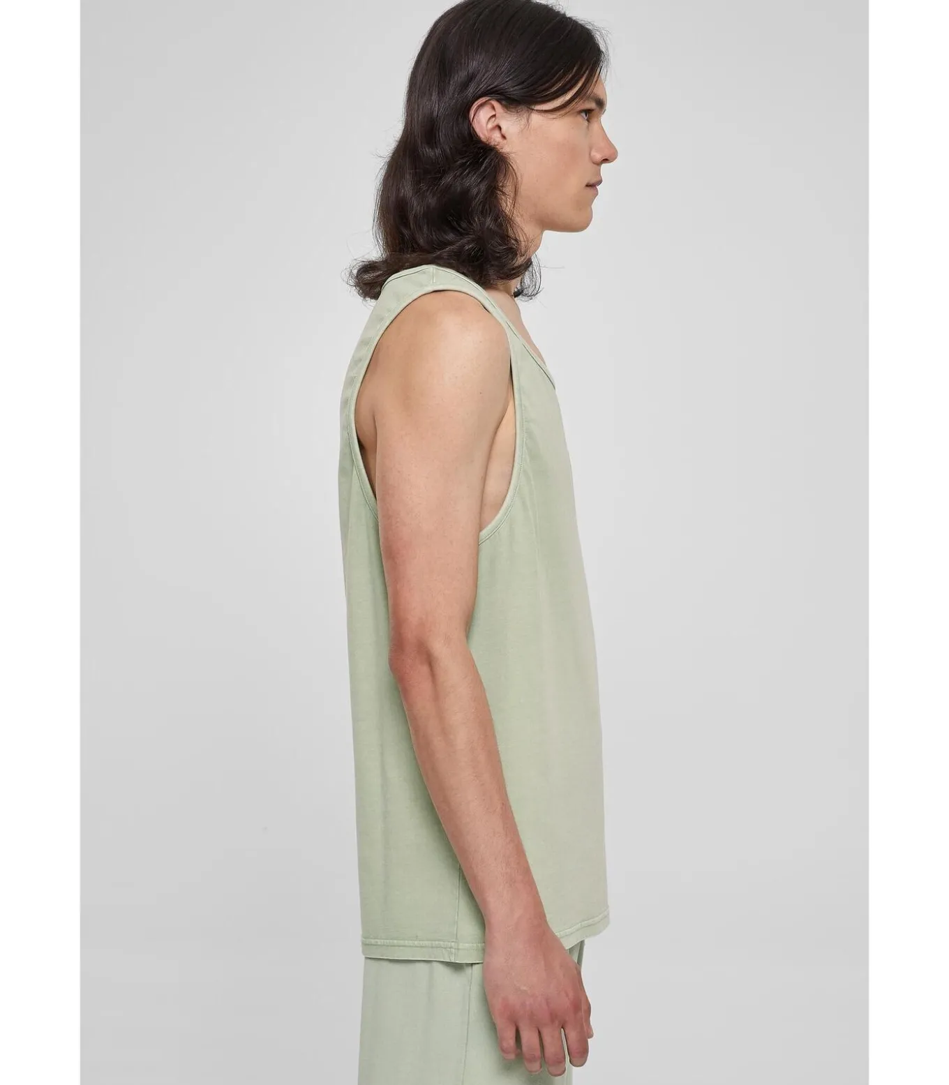Oversized zuurgewassen tank top