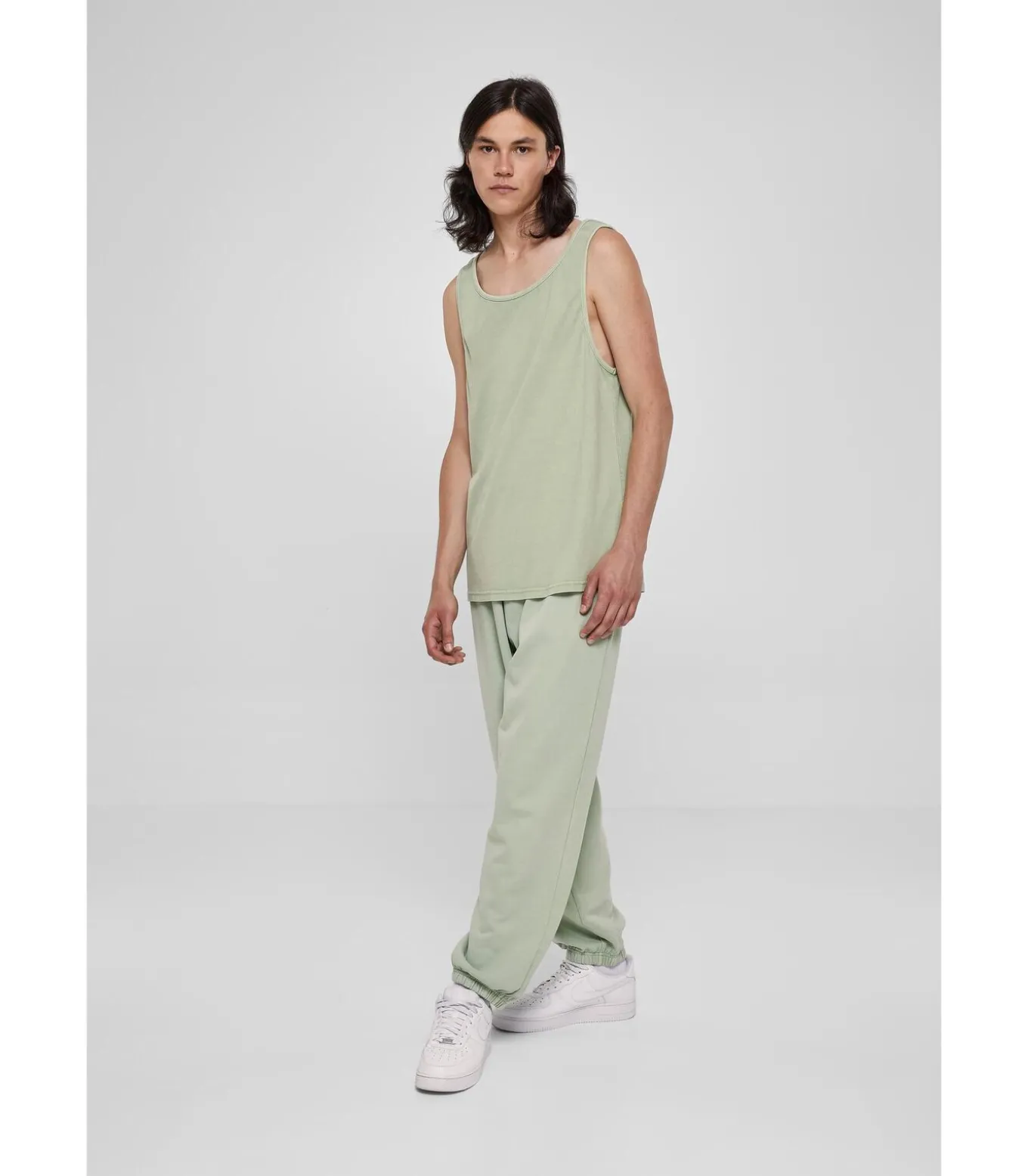 Oversized zuurgewassen tank top