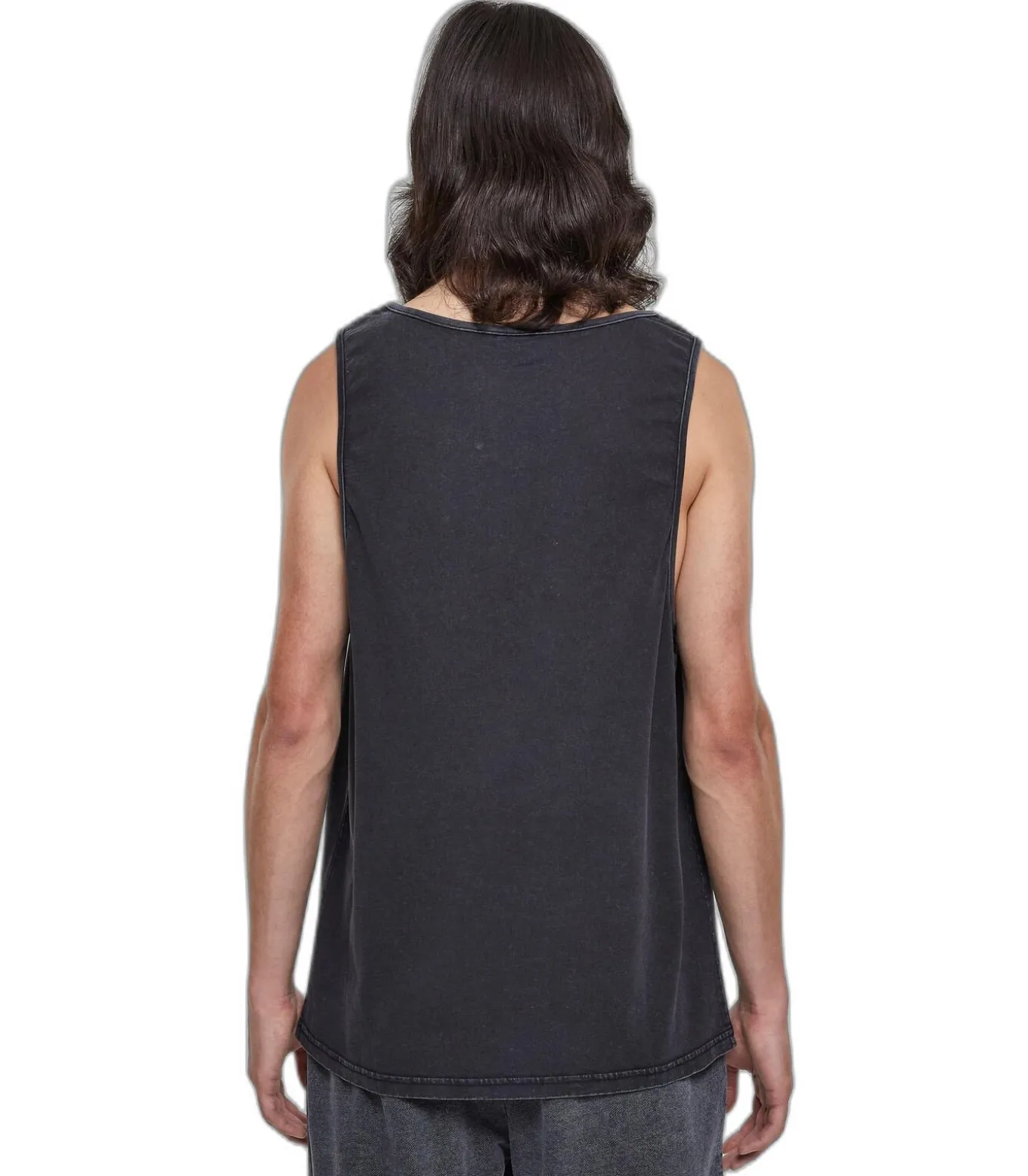 Oversized zuurgewassen tank top