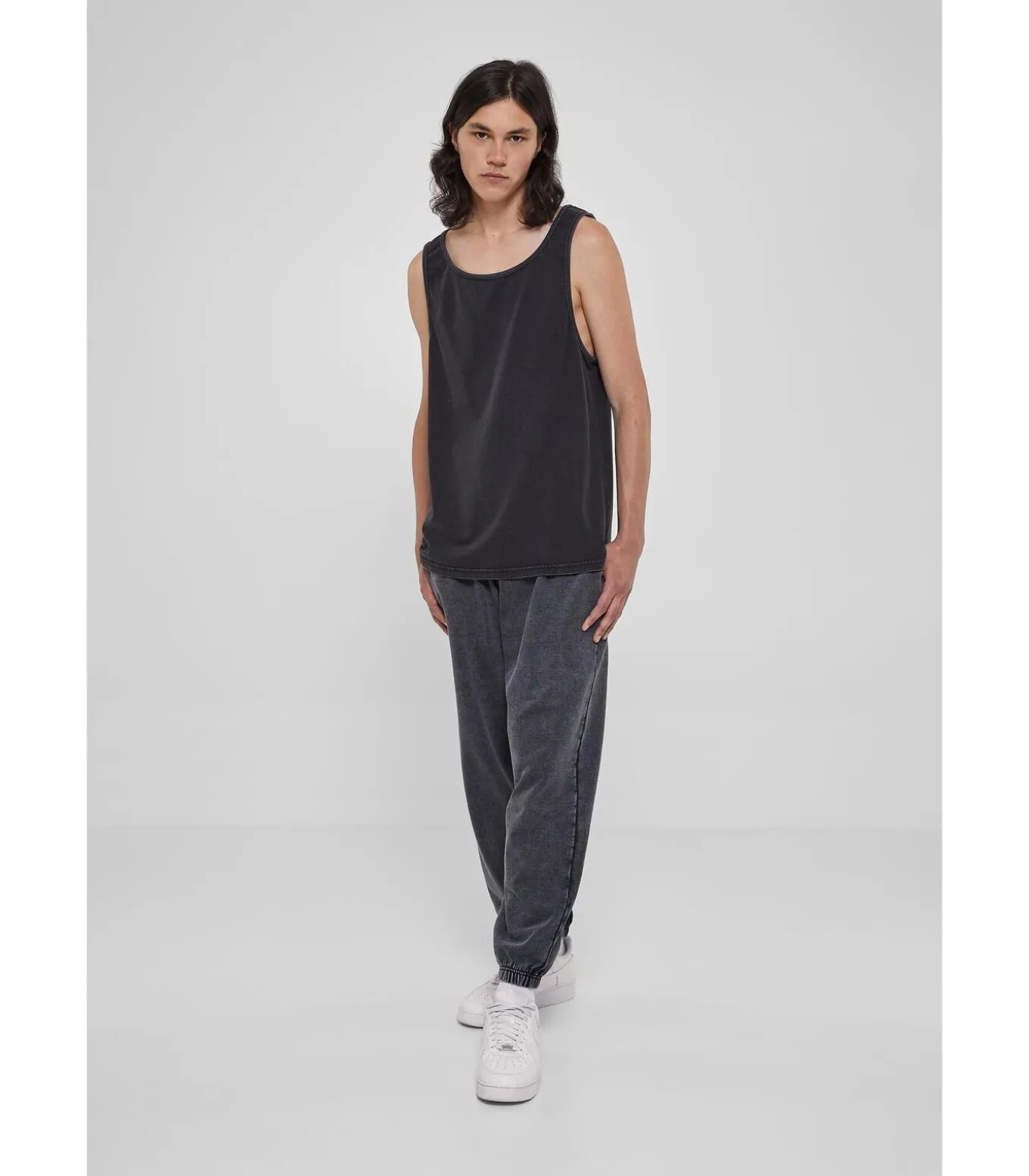 Oversized zuurgewassen tank top
