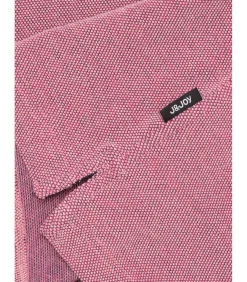 Paars poloshirt voor heren met contrasterende afwerkingen