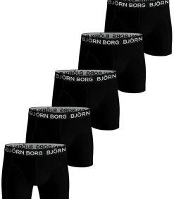 5-pack heren boxershort - Zwarte heren onderbroeken katoen - Mannen ondergoed