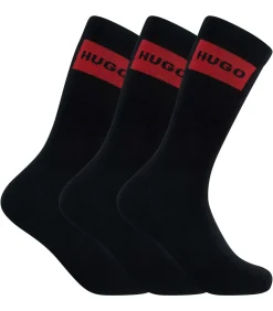3-Pack Label Quarter-Sokken