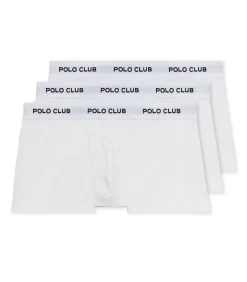 Pack met drie witte boxershorts met Polo Club-logo