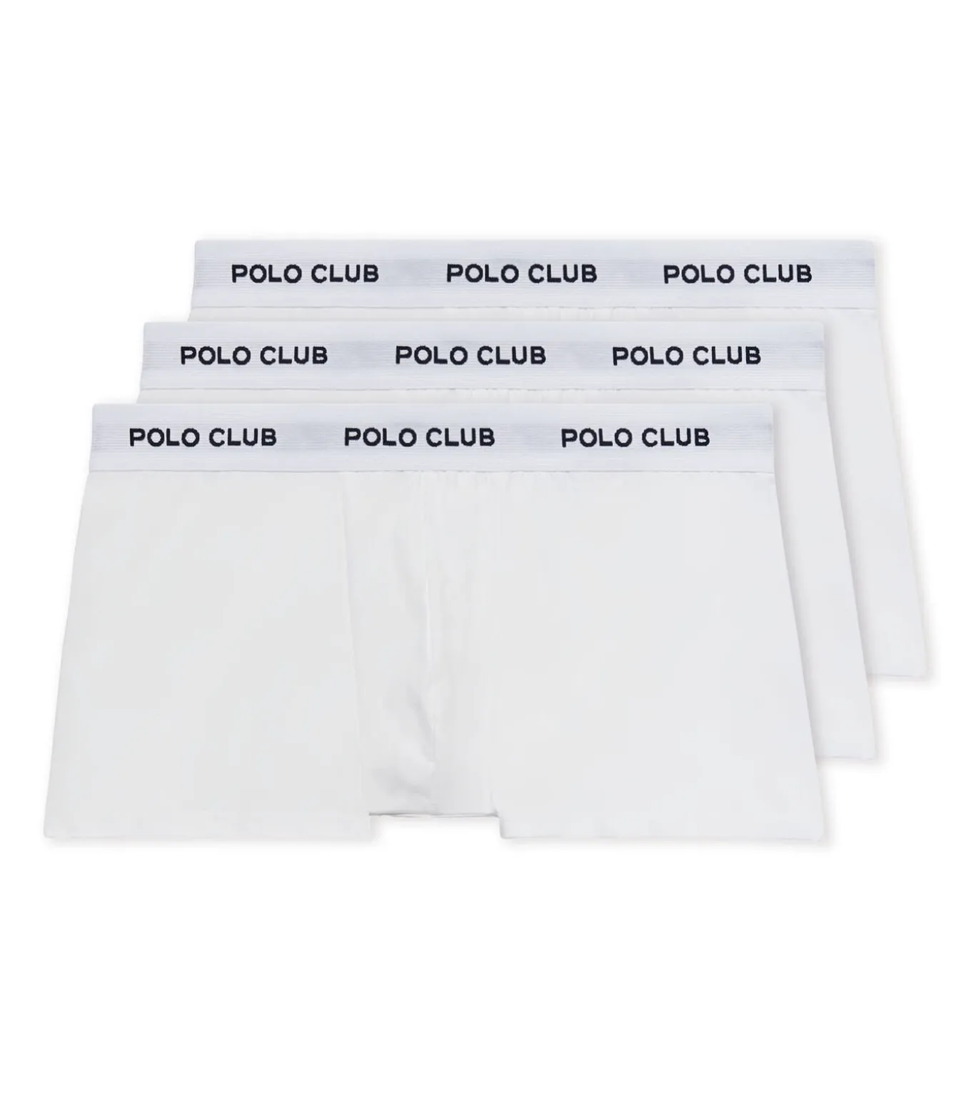Pack met drie witte boxershorts met Polo Club-logo