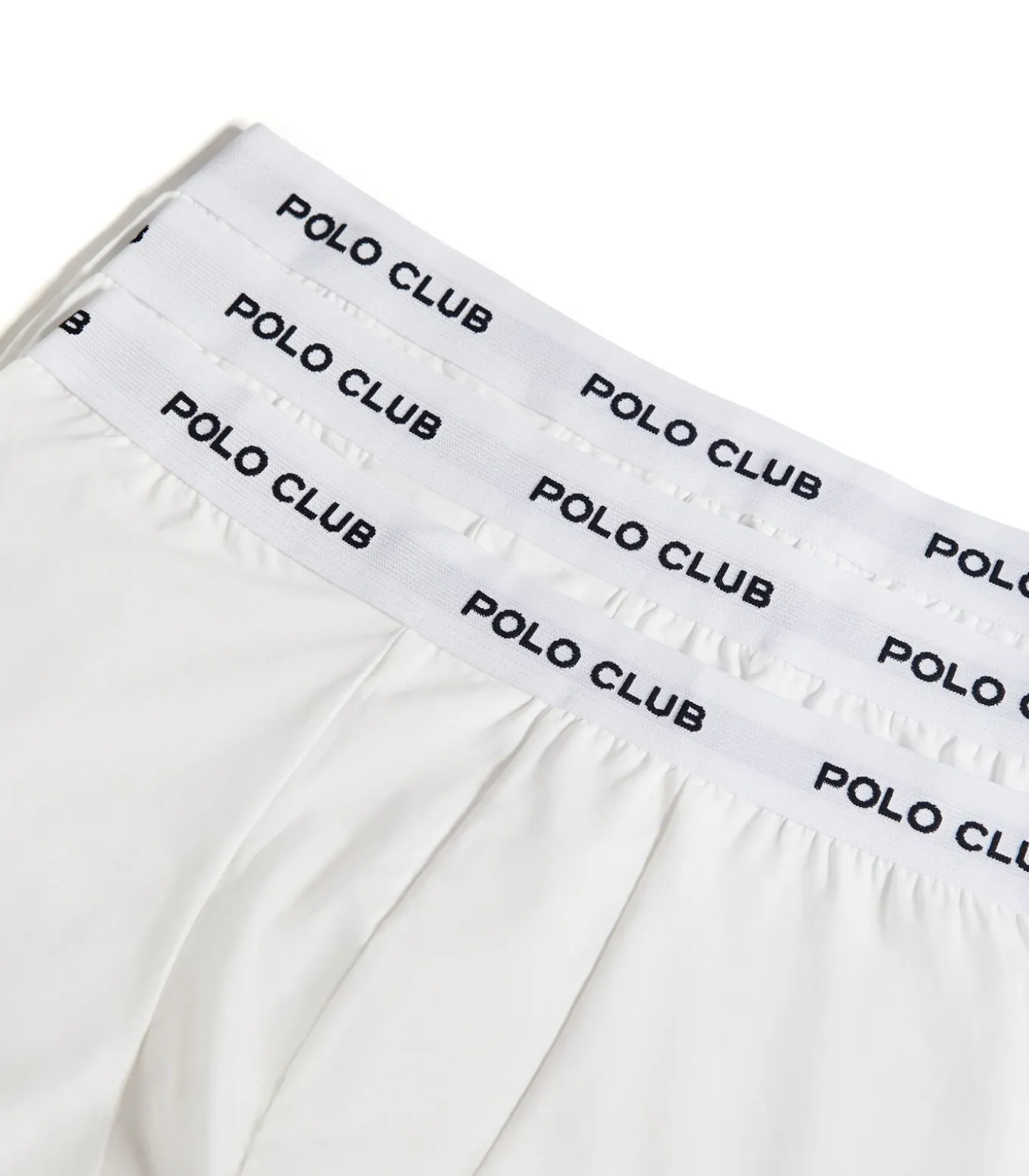 Pack met drie witte boxershorts met Polo Club-logo
