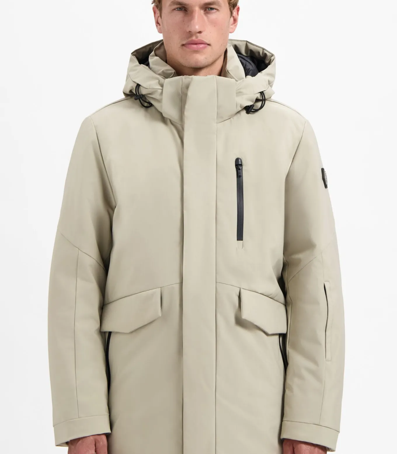 Parka met klepzakken en capuchon