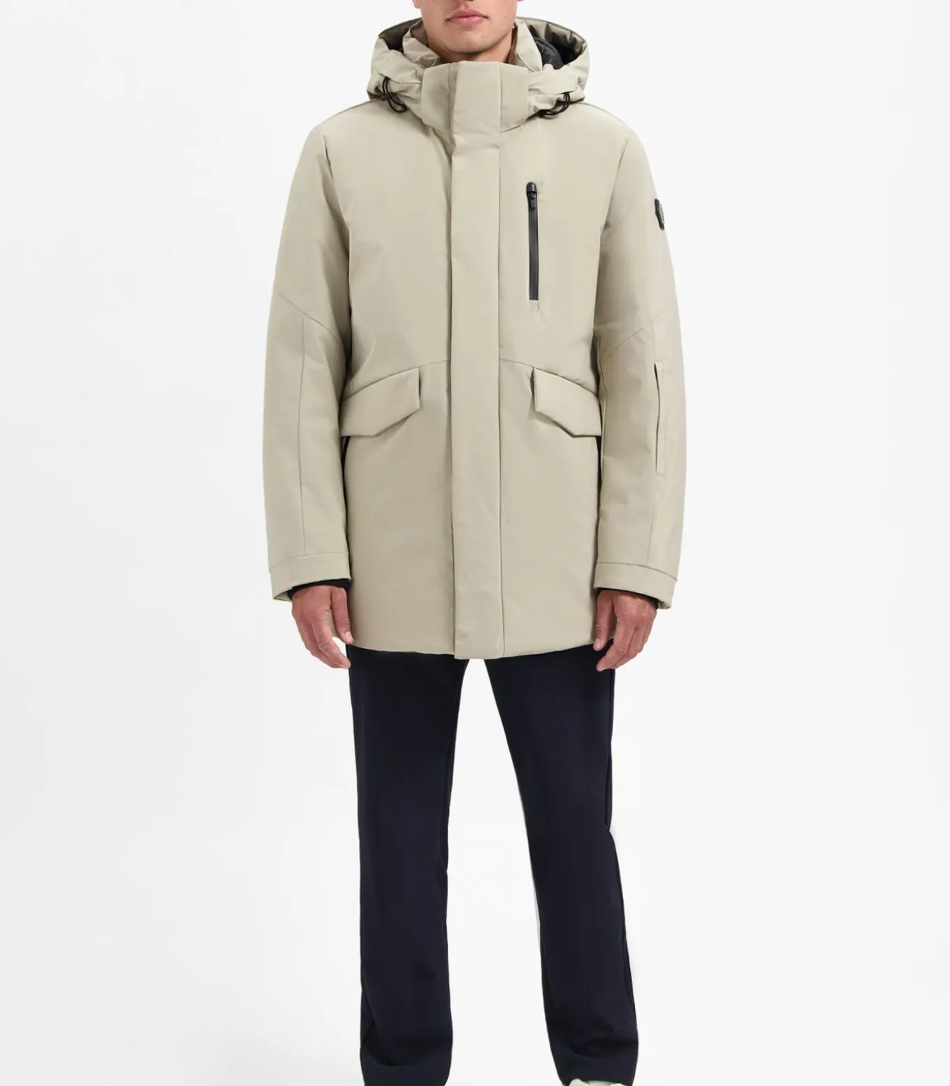 Parka met klepzakken en capuchon