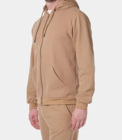 Piqué gebreid vest met capuchon