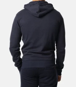 Piqué gebreid vest met capuchon