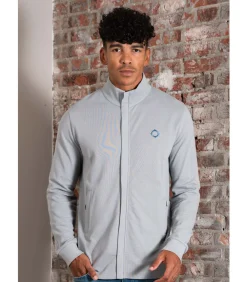 Pique full zip - battleship grey