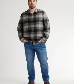 Plus Size Geruit Overhemd Billings