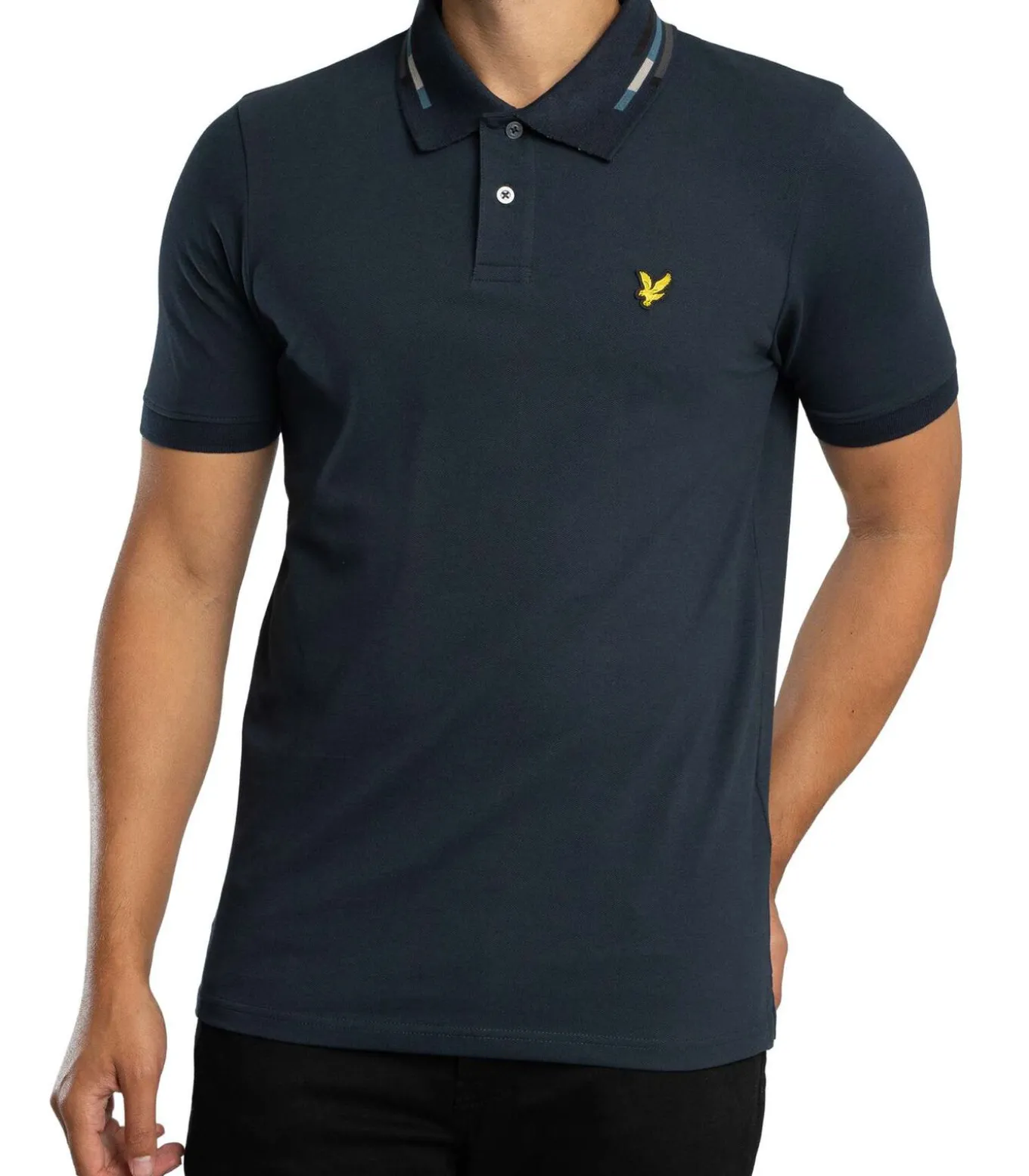 Poloshirt Met Gestreept Uiteinde