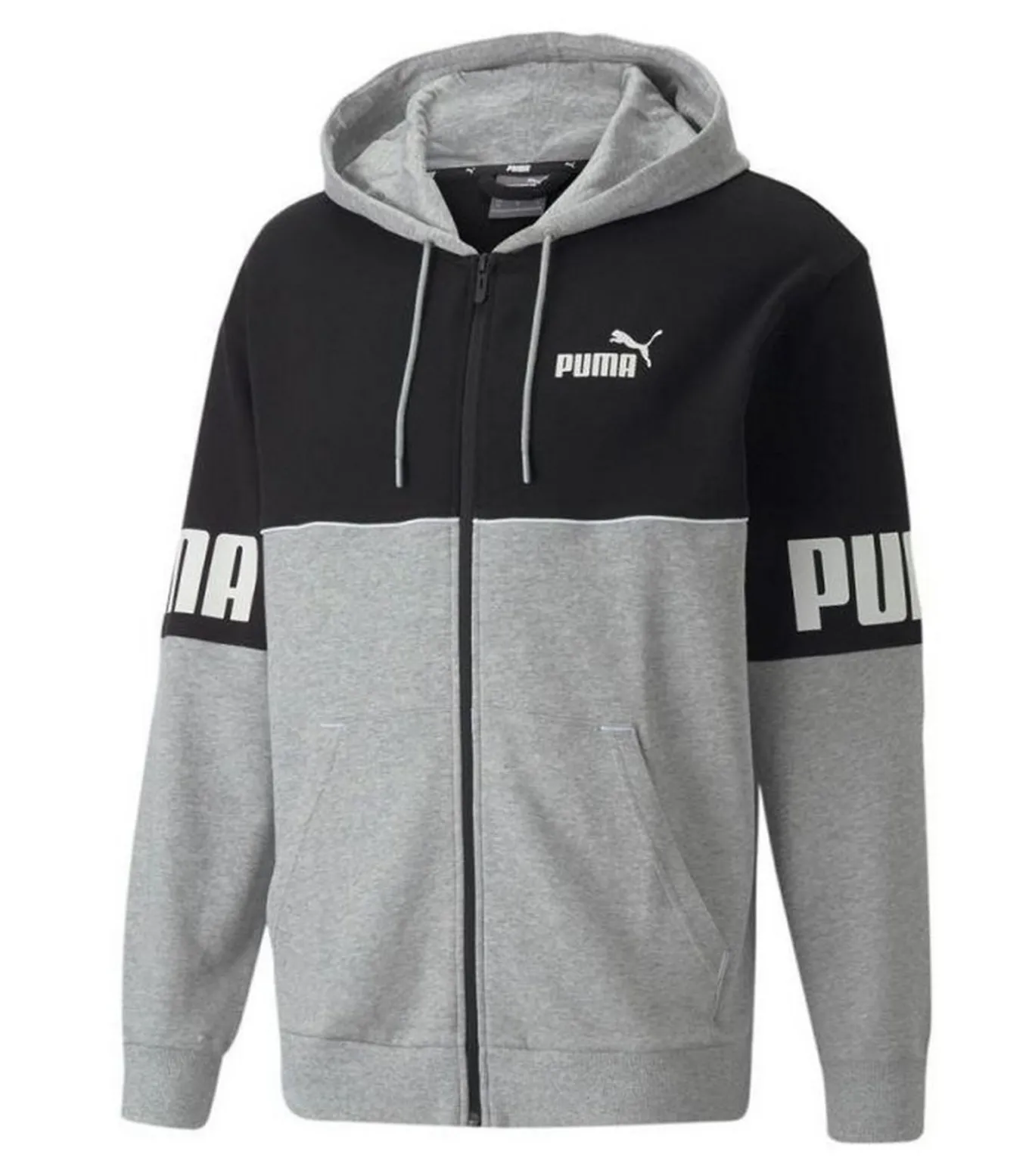 POWER - Hoodie Met Volledige Ritssluiting - Zwart