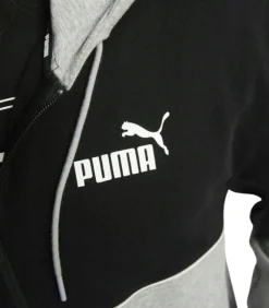 POWER - Hoodie Met Volledige Ritssluiting - Zwart
