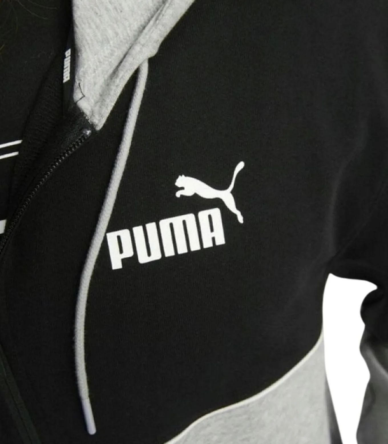 POWER - Hoodie Met Volledige Ritssluiting - Zwart