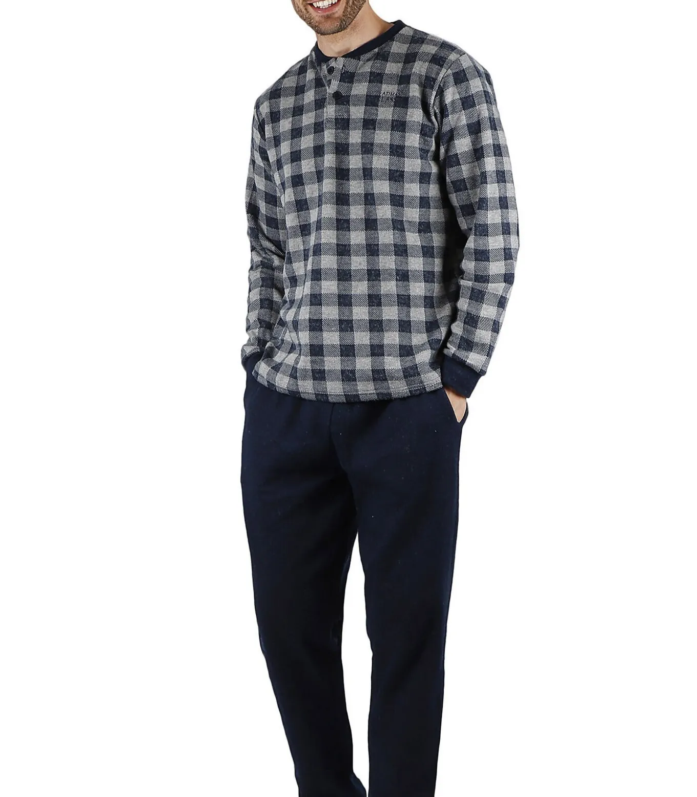 Pyjama broek met lange mouwen en topje Vichy