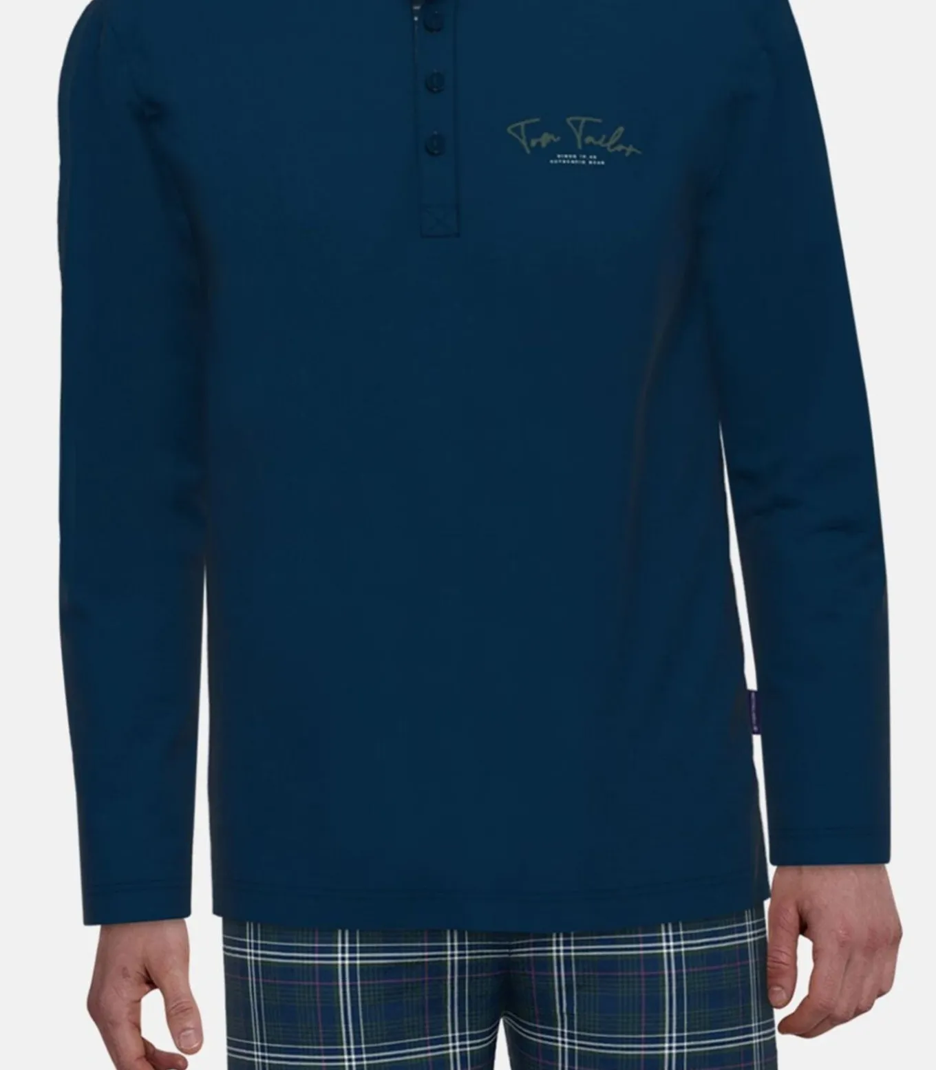 pyjama lange broek milos blue checkered