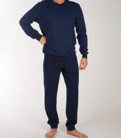 pyjama lange broek uncover midnight blue