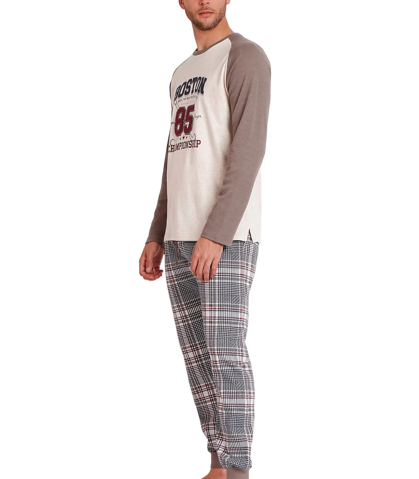 Pyjama outfit broek top lange mouwen Boston