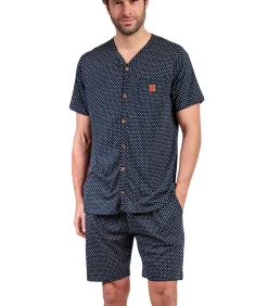 Pyjamashort met slipe mouwen Leather