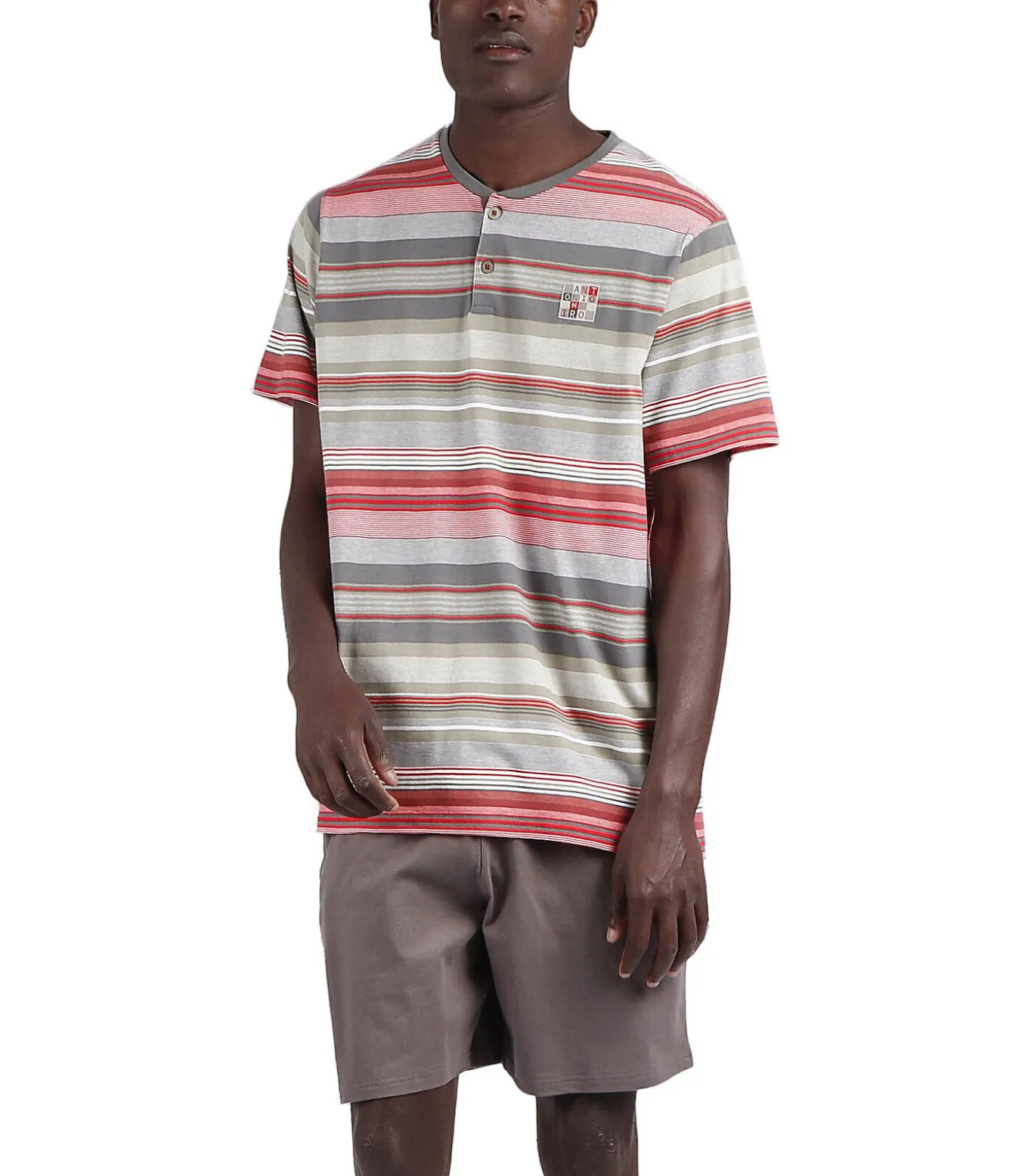 Pyjamashort t-shirt Rayas Cubes Antonio Miro