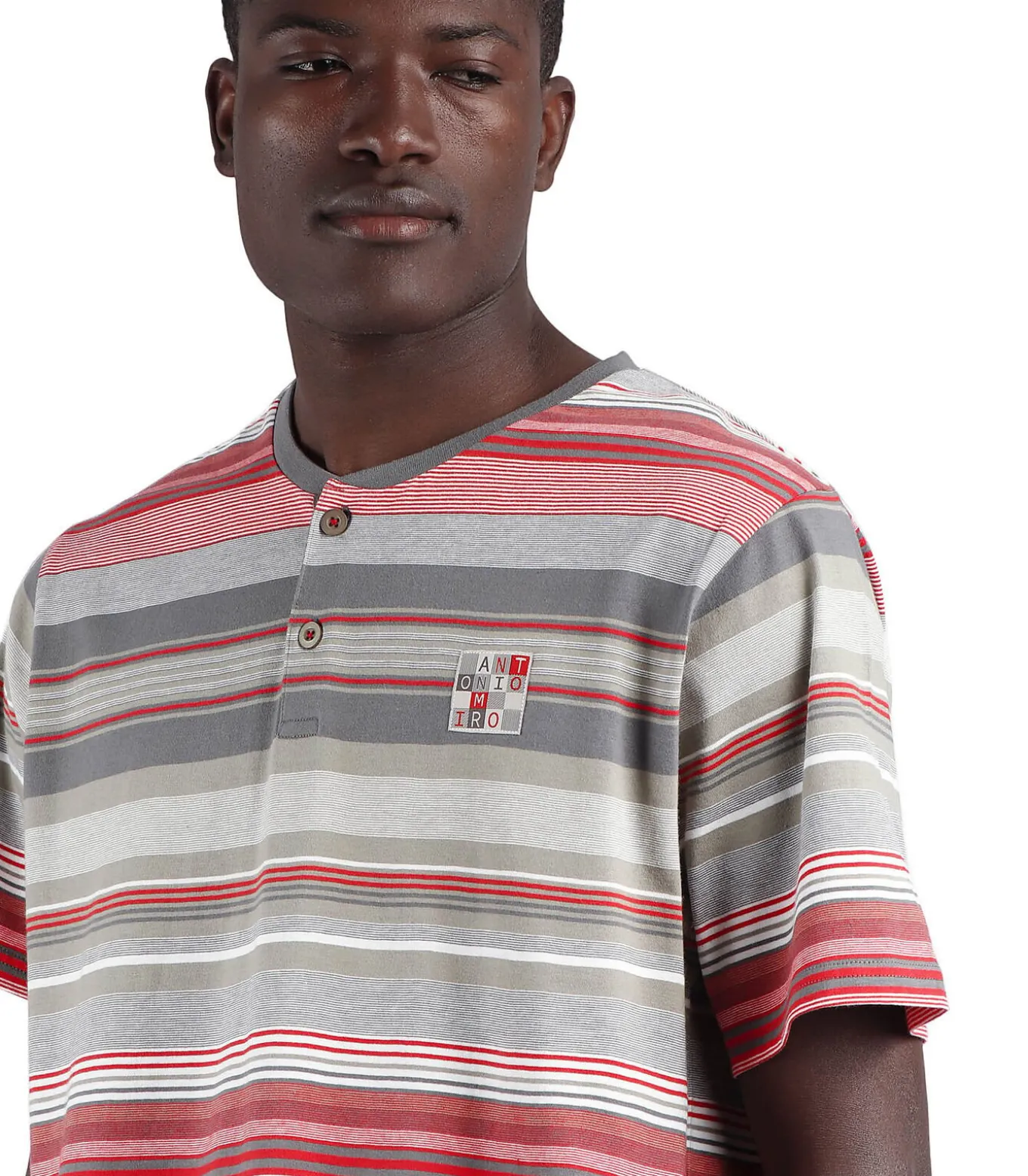 Pyjamashort t-shirt Rayas Cubes Antonio Miro