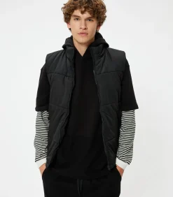 Rechte kraag Puffer Weste Anorak