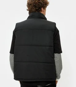 Rechte kraag Puffer Weste Anorak